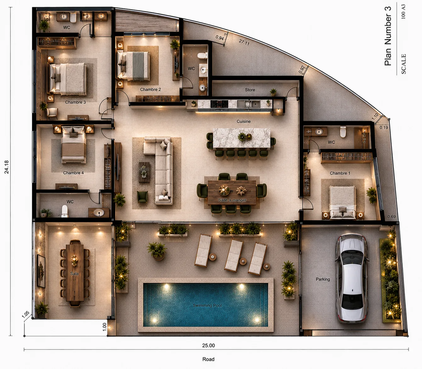 Villa Manon floor plan fullscreen